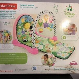 Fisher price minnie mouse musical garden gym playmat mattel baby open box